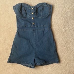 Denim romper